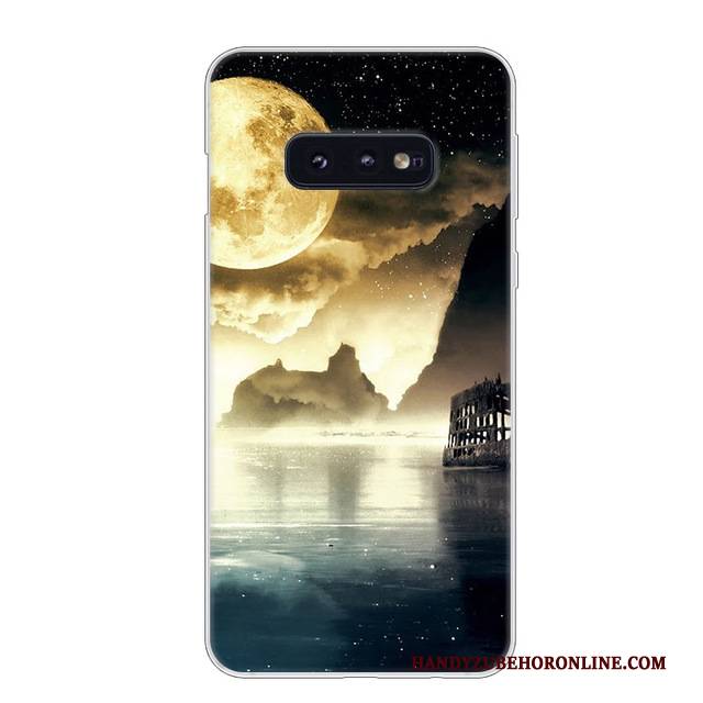 Hülle Samsung Galaxy S10e Weiche Weiß Handyhüllen, Case Samsung Galaxy S10e Silikon Blau Anti-sturz