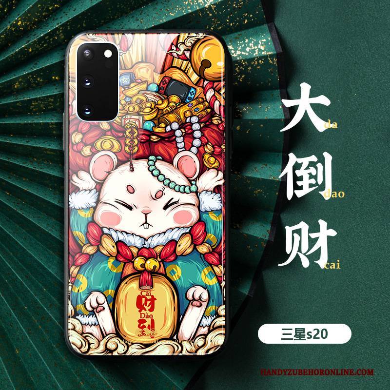 Hülle Samsung Galaxy S20+ Handyhüllen Chinesische Art, Case Samsung Galaxy S20+ Grün Anti-sturz