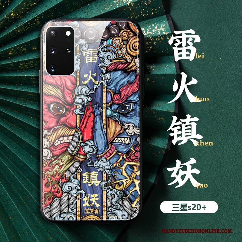 Hülle Samsung Galaxy S20+ Handyhüllen Chinesische Art, Case Samsung Galaxy S20+ Grün Anti-sturz