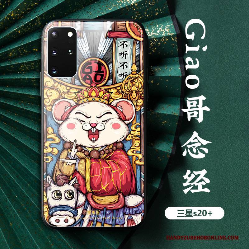 Hülle Samsung Galaxy S20+ Handyhüllen Chinesische Art, Case Samsung Galaxy S20+ Grün Anti-sturz