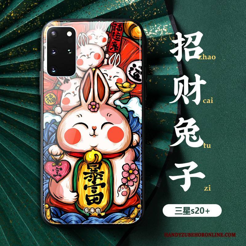 Hülle Samsung Galaxy S20+ Handyhüllen Chinesische Art, Case Samsung Galaxy S20+ Grün Anti-sturz