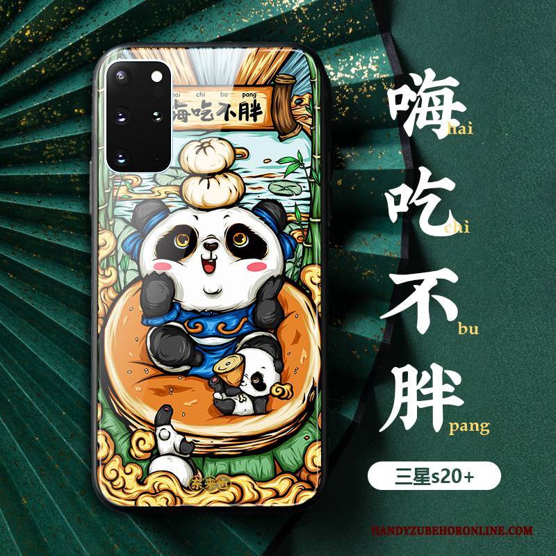 Hülle Samsung Galaxy S20+ Handyhüllen Chinesische Art, Case Samsung Galaxy S20+ Grün Anti-sturz