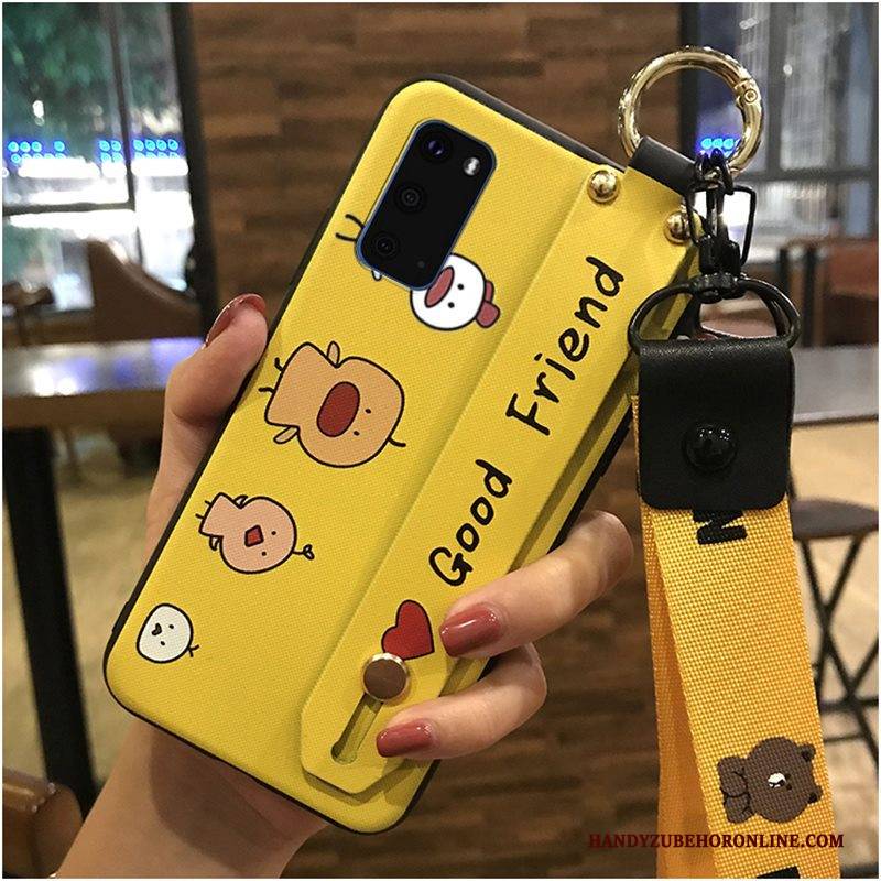 Hülle Samsung Galaxy S20 Karikatur Handyhüllen Schwarz, Case Samsung Galaxy S20 Kreativ Hängende Verzierungen Trendmarke