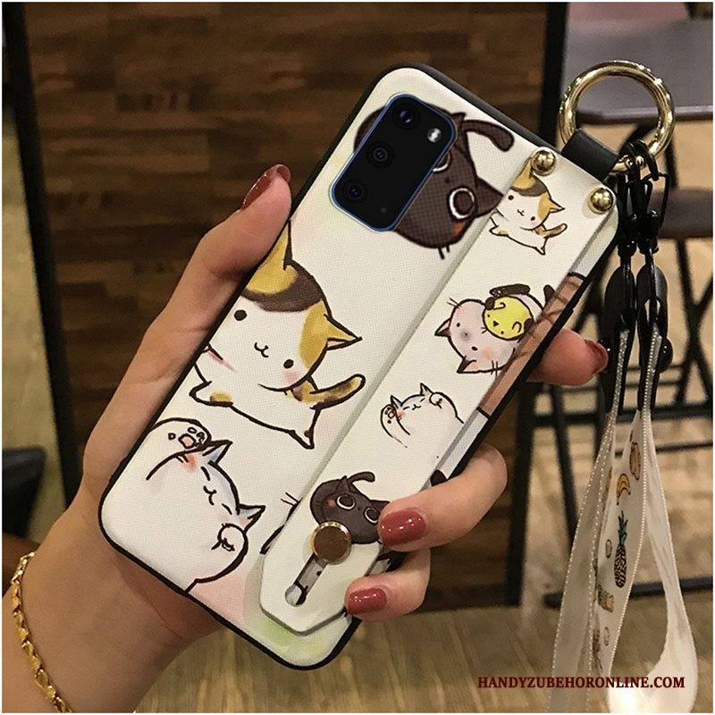 Hülle Samsung Galaxy S20 Karikatur Handyhüllen Schwarz, Case Samsung Galaxy S20 Kreativ Hängende Verzierungen Trendmarke