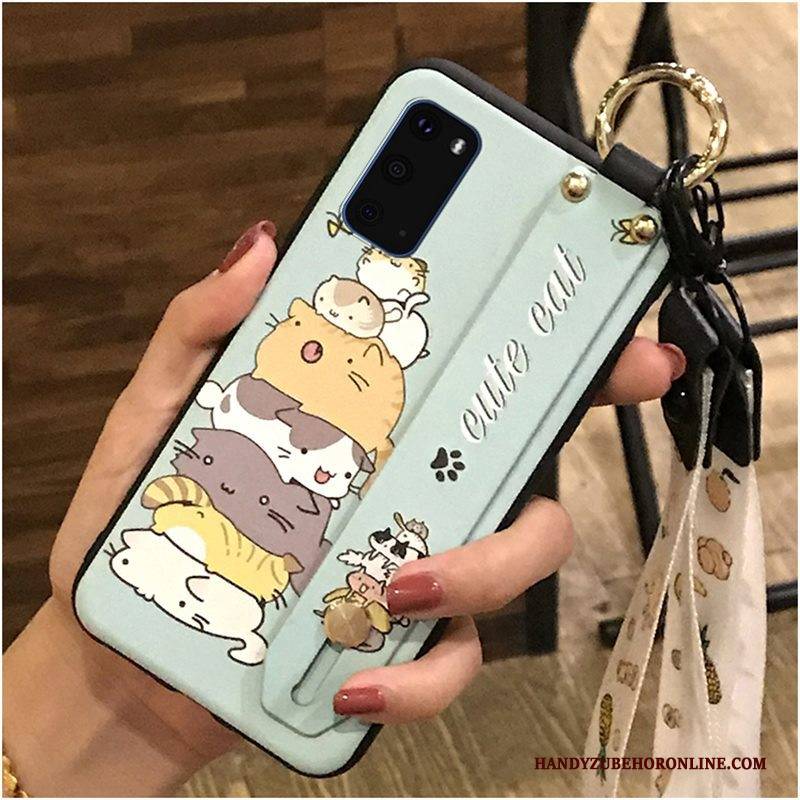 Hülle Samsung Galaxy S20 Karikatur Handyhüllen Schwarz, Case Samsung Galaxy S20 Kreativ Hängende Verzierungen Trendmarke