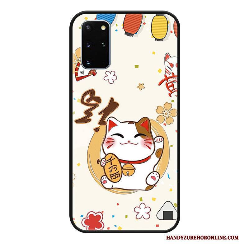 Hülle Samsung Galaxy S20 Karikatur Nubuck Katzen, Case Samsung Galaxy S20 Schutz Reichtum Handyhüllen