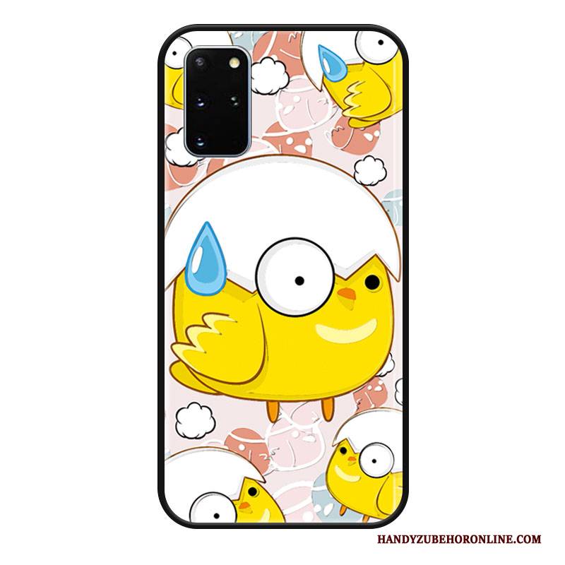 Hülle Samsung Galaxy S20+ Karikatur Trend Huhn, Case Samsung Galaxy S20+ Silikon Gelb Mini