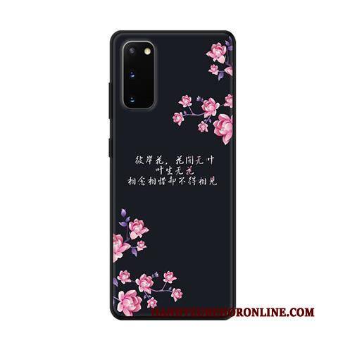 Hülle Samsung Galaxy S20 Kreativ Frisch Nubuck, Case Samsung Galaxy S20 Karikatur Schwarz Handyhüllen