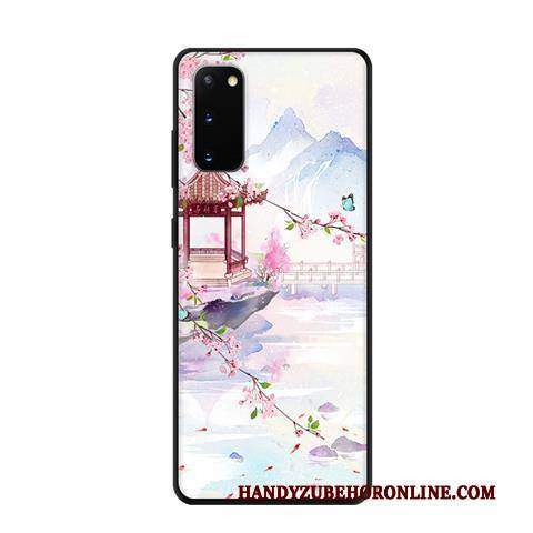 Hülle Samsung Galaxy S20 Kreativ Frisch Nubuck, Case Samsung Galaxy S20 Karikatur Schwarz Handyhüllen