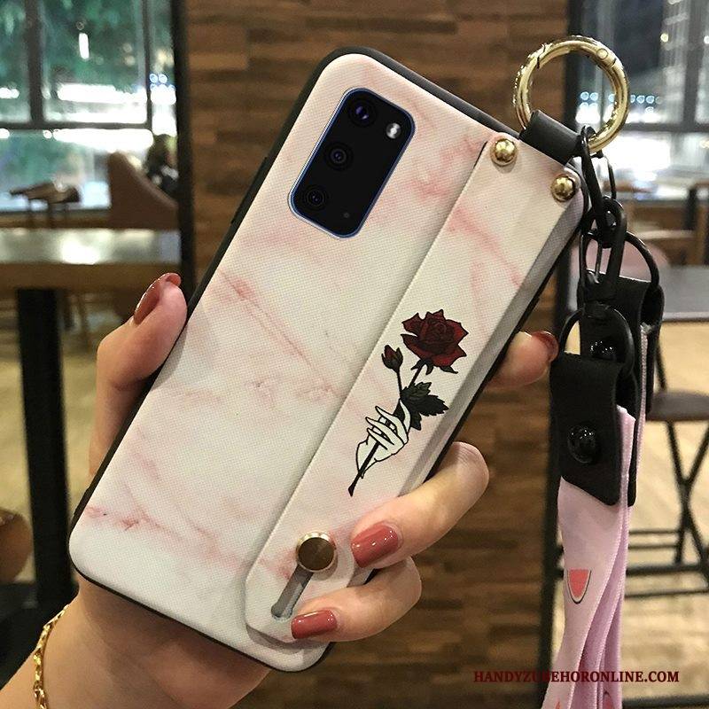 Hülle Samsung Galaxy S20 Kreativ Handyhüllen Frisch, Case Samsung Galaxy S20 Halterung Blumen Hängende Verzierungen