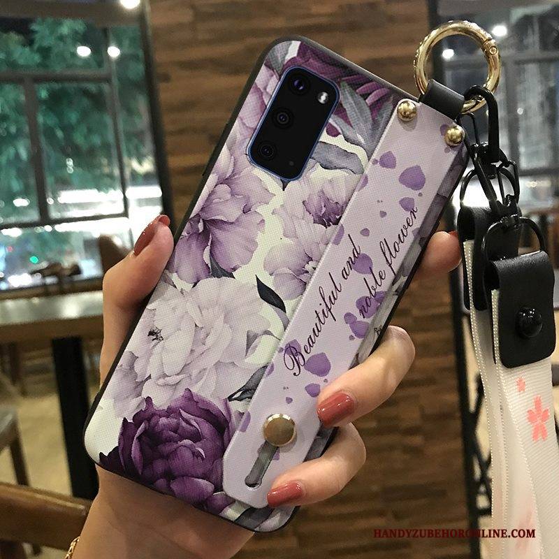 Hülle Samsung Galaxy S20 Kreativ Handyhüllen Frisch, Case Samsung Galaxy S20 Halterung Blumen Hängende Verzierungen