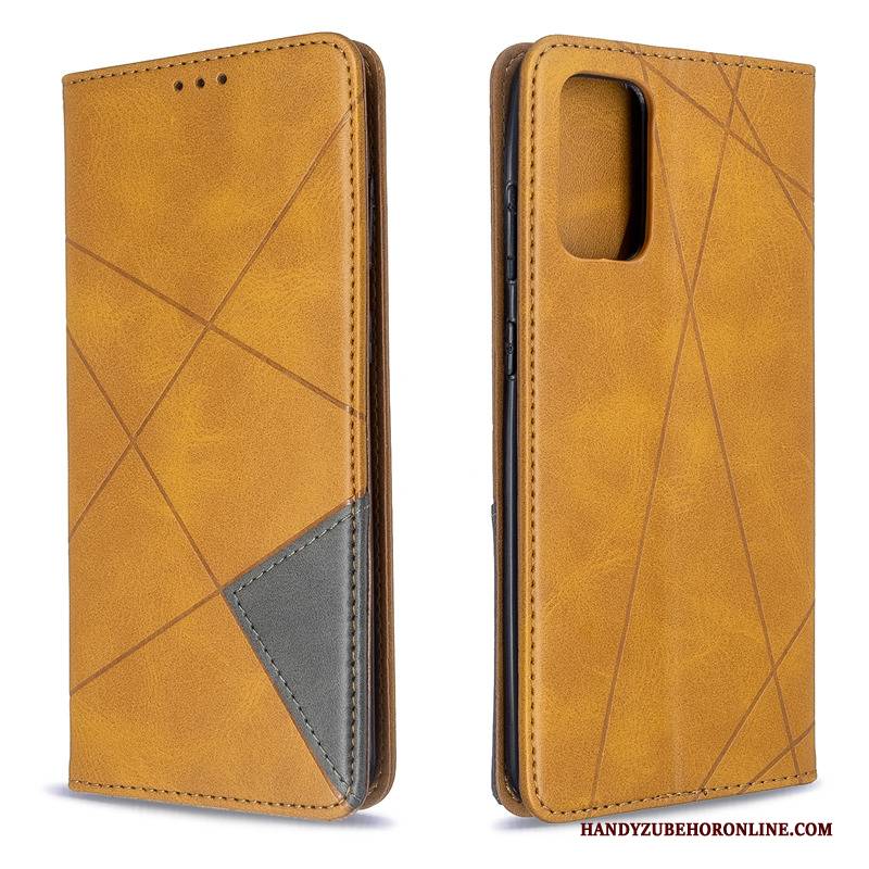 Hülle Samsung Galaxy S20+ Leder Hängende Verzierungen Business, Case Samsung Galaxy S20+ Lederhülle Handyhüllen Gelb