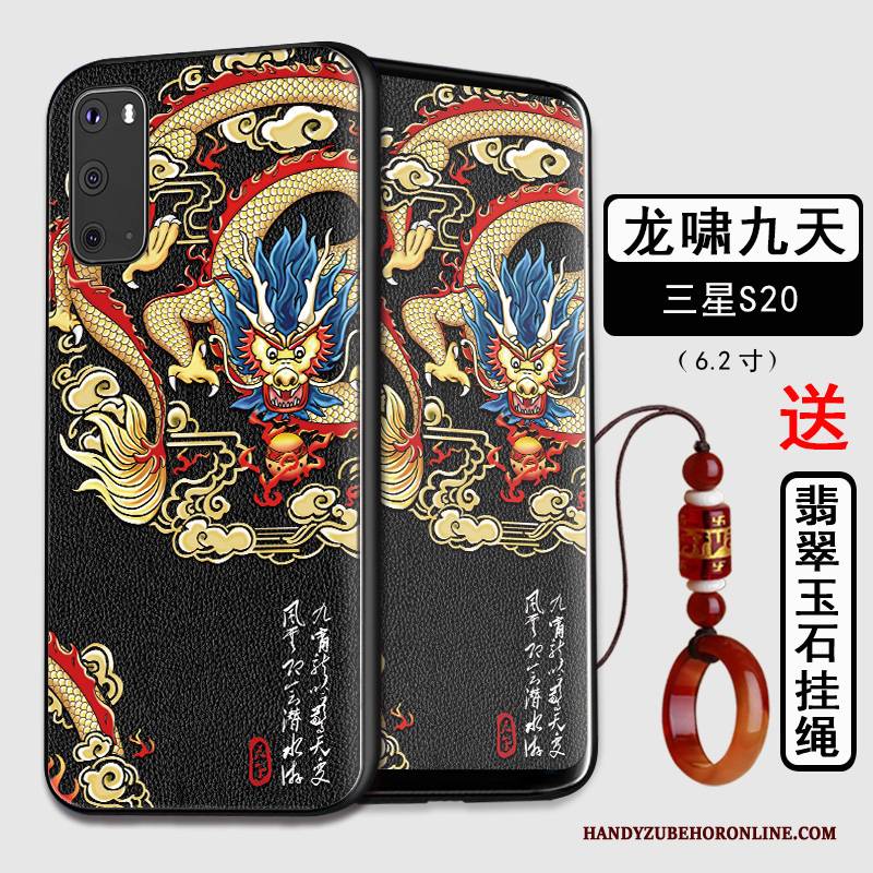 Hülle Samsung Galaxy S20 Silikon Persönlichkeit Nubuck, Case Samsung Galaxy S20 Taschen Chinesische Art Trend