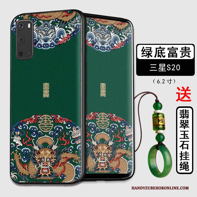 Hülle Samsung Galaxy S20 Silikon Persönlichkeit Nubuck, Case Samsung Galaxy S20 Taschen Chinesische Art Trend