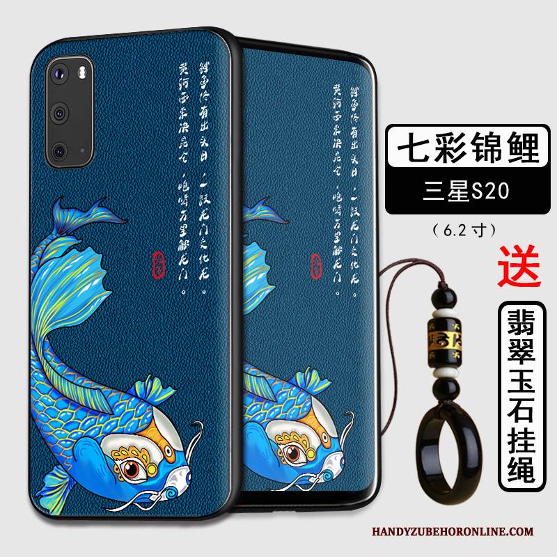 Hülle Samsung Galaxy S20 Silikon Persönlichkeit Nubuck, Case Samsung Galaxy S20 Taschen Chinesische Art Trend