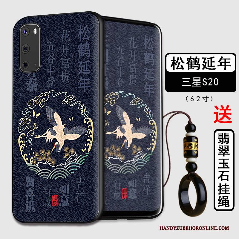 Hülle Samsung Galaxy S20 Silikon Persönlichkeit Nubuck, Case Samsung Galaxy S20 Taschen Chinesische Art Trend