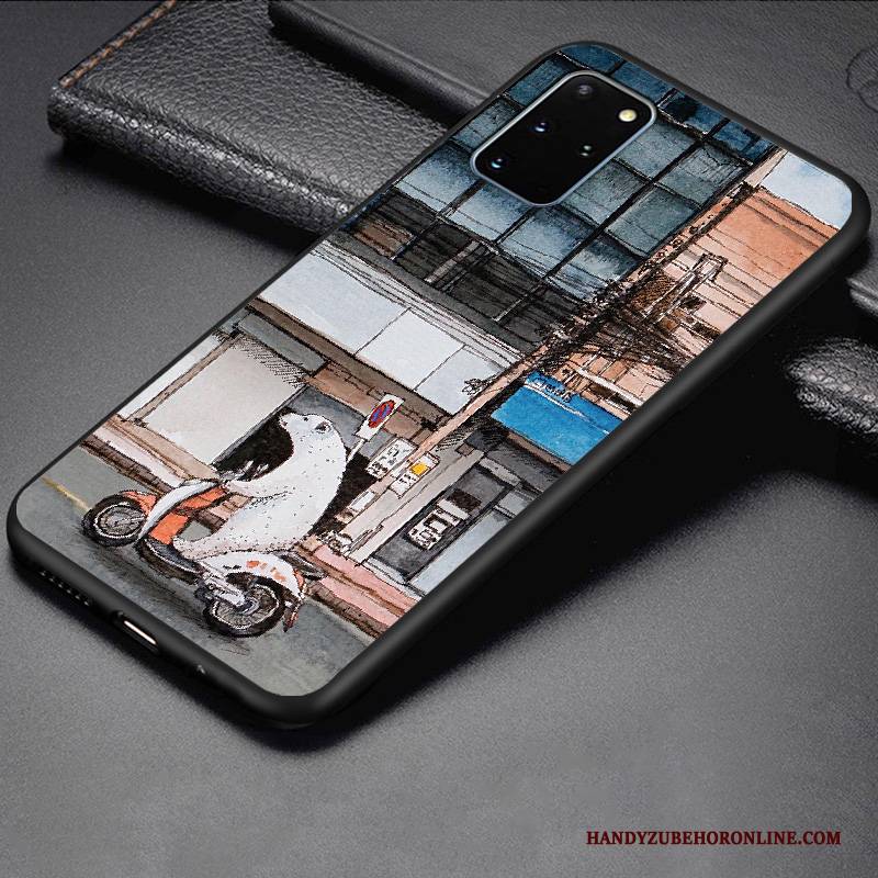 Hülle Samsung Galaxy S20+ Silikon Trend Grün, Case Samsung Galaxy S20+ Weiche Handyhüllen Anti-sturz