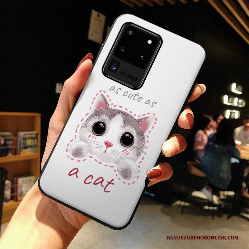 Hülle Samsung Galaxy S20 Ultra Karikatur Nette Handyhüllen, Case Samsung Galaxy S20 Ultra Schutz Anti-sturz Grau