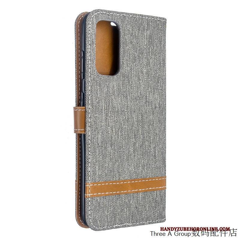 Hülle Samsung Galaxy S20 Ultra Kreativ Stoff Handyhüllen, Case Samsung Galaxy S20 Ultra Folio Muster Denim