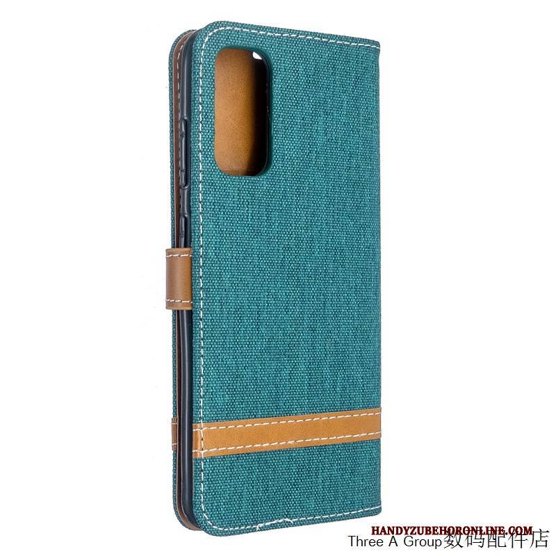 Hülle Samsung Galaxy S20 Ultra Kreativ Stoff Handyhüllen, Case Samsung Galaxy S20 Ultra Folio Muster Denim