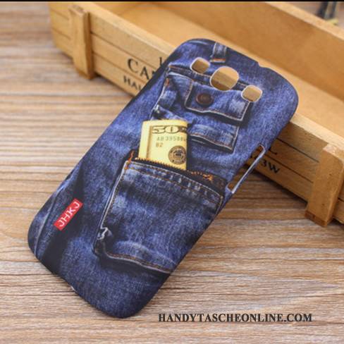 Hülle Samsung Galaxy S3 Karikatur Blau Handyhüllen, Case Samsung Galaxy S3 Schutz Schwer Nubuck