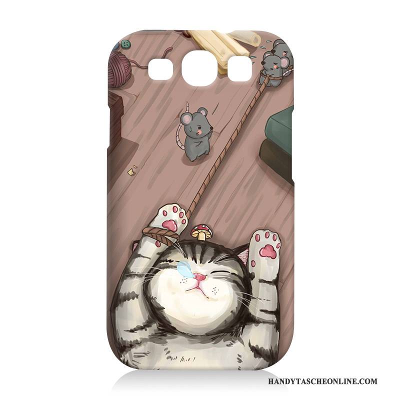 Hülle Samsung Galaxy S3 Karikatur Grau Handyhüllen, Case Samsung Galaxy S3 Schutz Schwer