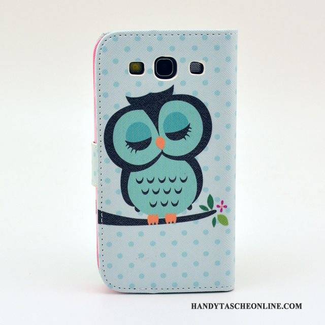 Hülle Samsung Galaxy S3 Karikatur Grün Katzen, Case Samsung Galaxy S3 Folio Handyhüllen