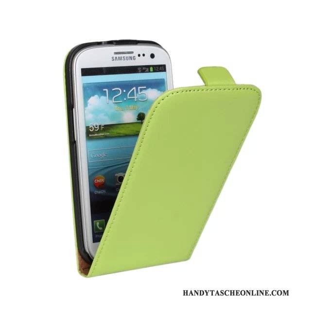 Hülle Samsung Galaxy S3 Leder Gelb Handyhüllen, Case Samsung Galaxy S3 Folio