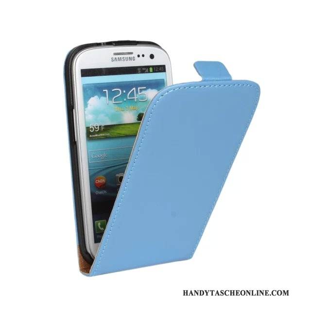 Hülle Samsung Galaxy S3 Leder Gelb Handyhüllen, Case Samsung Galaxy S3 Folio