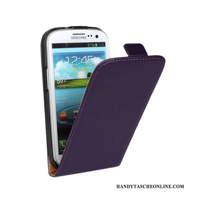 Hülle Samsung Galaxy S3 Leder Gelb Handyhüllen, Case Samsung Galaxy S3 Folio