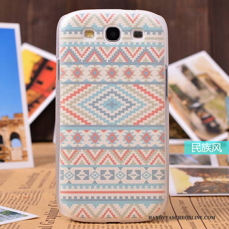 Hülle Samsung Galaxy S3 Leder Handyhüllen Muster, Case Samsung Galaxy S3 Schutz Gelb Licht