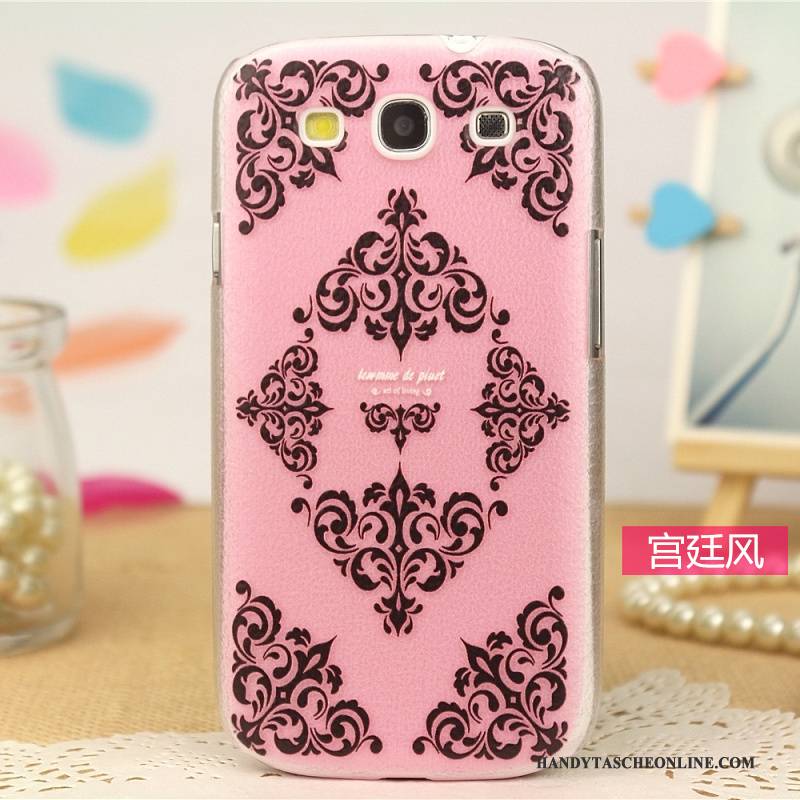 Hülle Samsung Galaxy S3 Leder Handyhüllen Muster, Case Samsung Galaxy S3 Schutz Trend Rosa