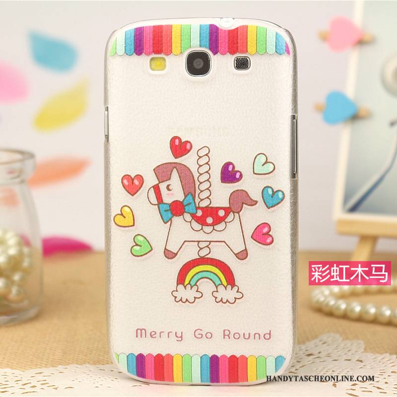 Hülle Samsung Galaxy S3 Leder Handyhüllen Muster, Case Samsung Galaxy S3 Schutz Trend Rosa