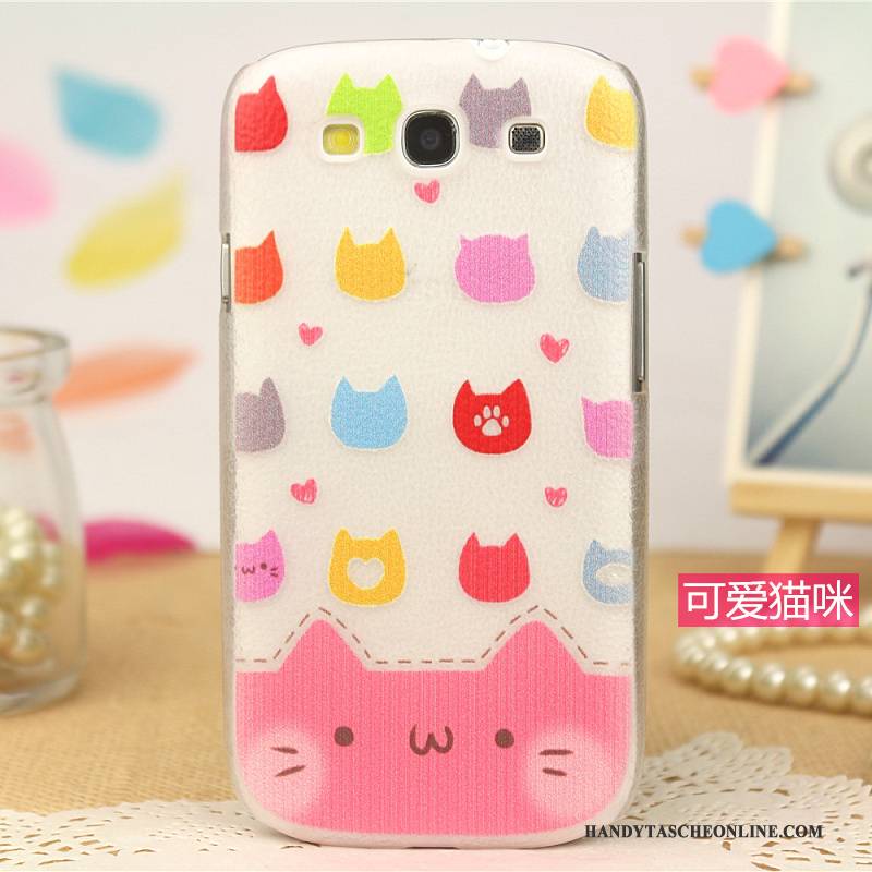 Hülle Samsung Galaxy S3 Leder Handyhüllen Muster, Case Samsung Galaxy S3 Schutz Trend Rosa