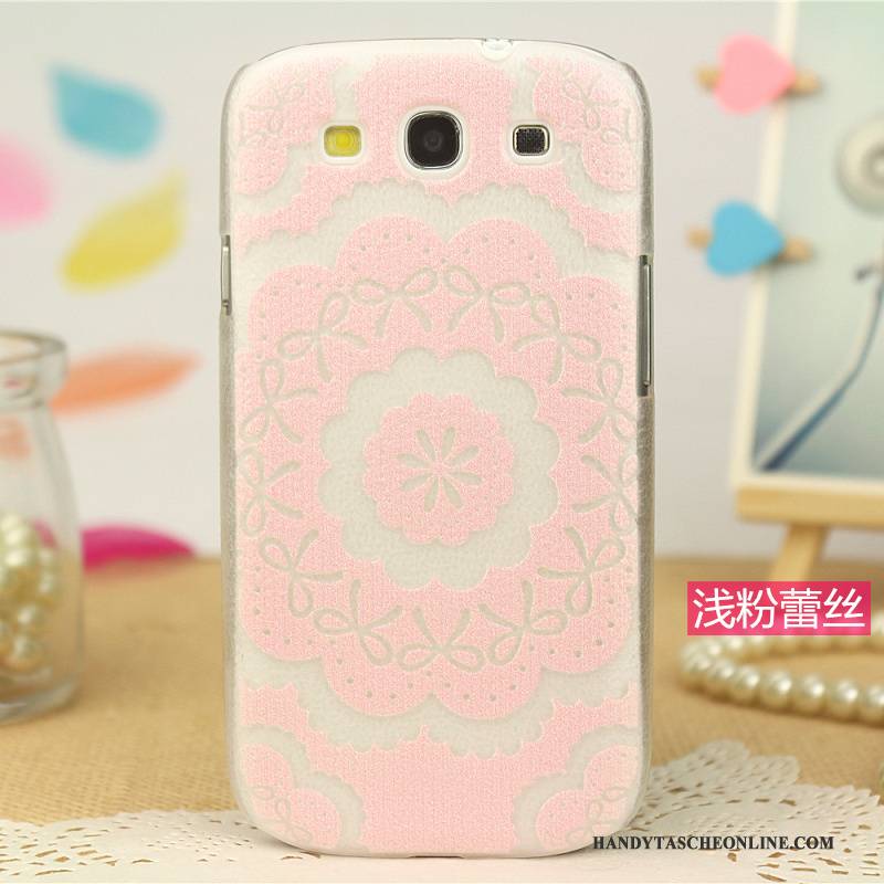 Hülle Samsung Galaxy S3 Leder Handyhüllen Muster, Case Samsung Galaxy S3 Schutz Trend Rosa