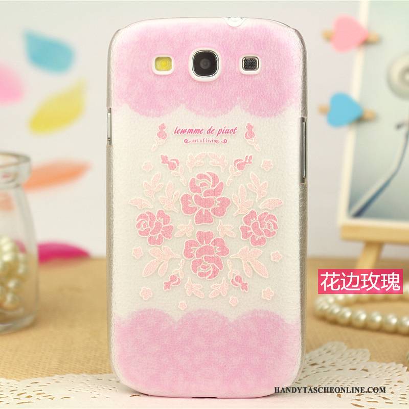 Hülle Samsung Galaxy S3 Leder Handyhüllen Muster, Case Samsung Galaxy S3 Schutz Trend Rosa