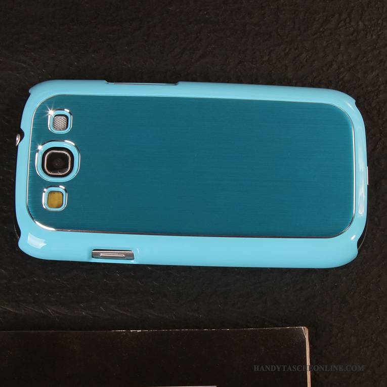 Hülle Samsung Galaxy S3 Metall Trend Blau, Case Samsung Galaxy S3 Schutz Handyhüllen