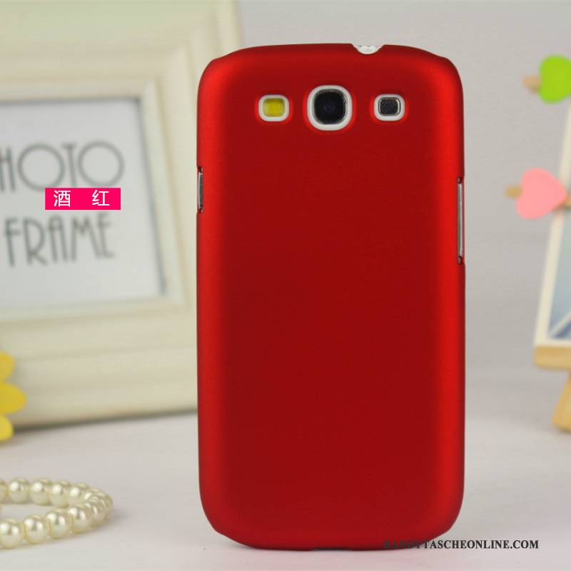 Hülle Samsung Galaxy S3 Schutz Nubuck Handyhüllen, Case Samsung Galaxy S3 Rot Leicht