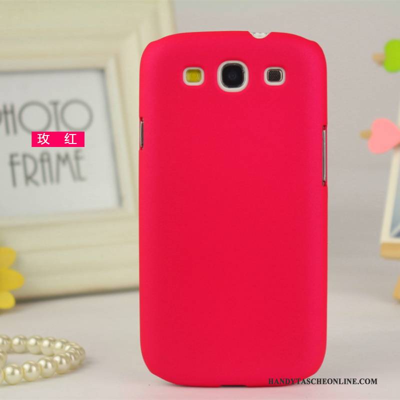 Hülle Samsung Galaxy S3 Schutz Nubuck Handyhüllen, Case Samsung Galaxy S3 Rot Leicht