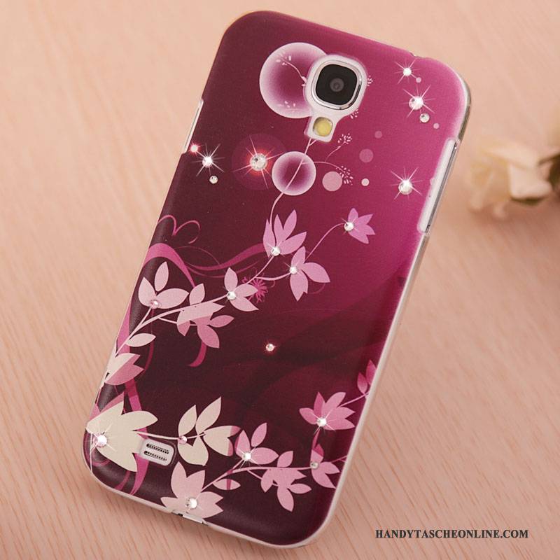 Hülle Samsung Galaxy S4 Gemalt Handyhüllen Lila, Case Samsung Galaxy S4 Strass