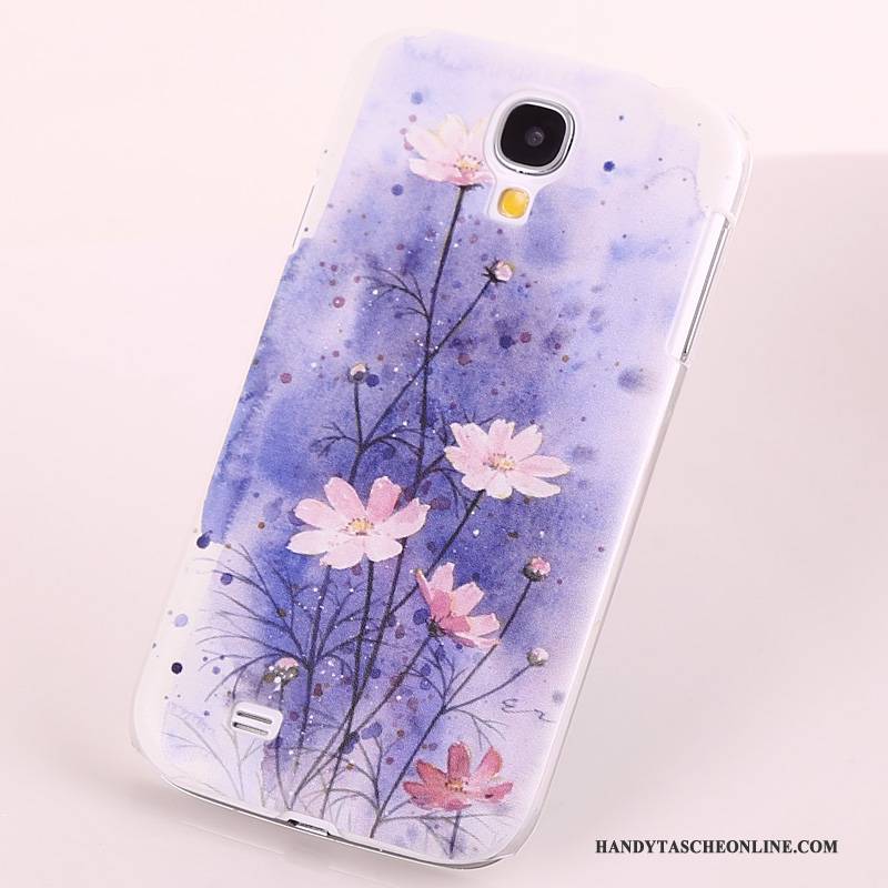 Hülle Samsung Galaxy S4 Gemalt Lila Handyhüllen, Case Samsung Galaxy S4 Schutz Schwer Nubuck