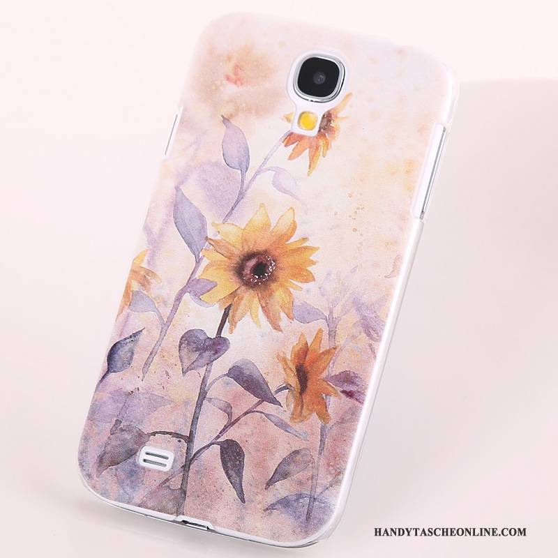 Hülle Samsung Galaxy S4 Gemalt Lila Handyhüllen, Case Samsung Galaxy S4 Schutz Schwer Nubuck