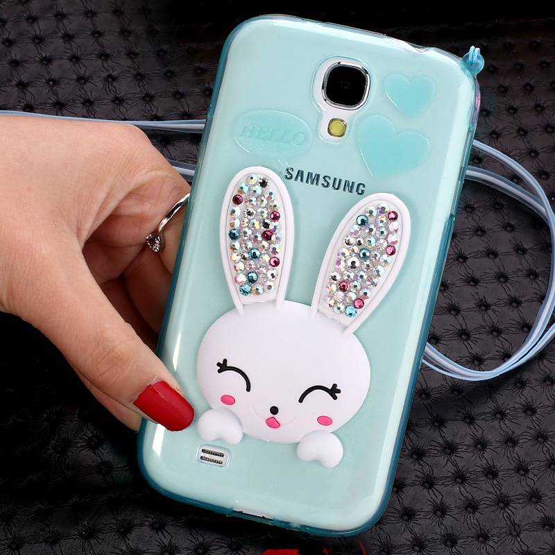 Hülle Samsung Galaxy S4 Karikatur Handyhüllen Transparent, Case Samsung Galaxy S4 Silikon Hängende Verzierungen Anti-sturz