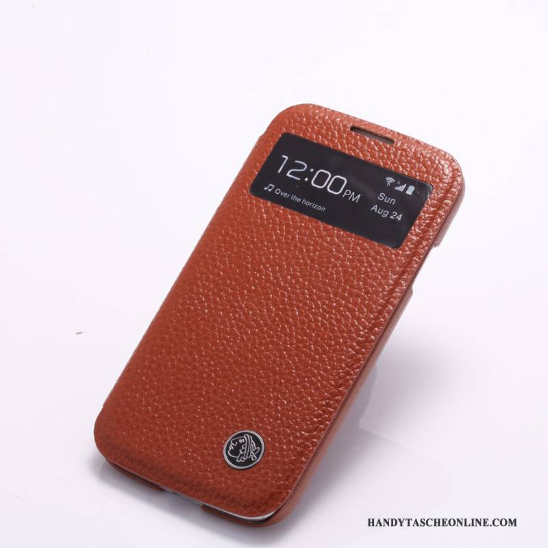 Hülle Samsung Galaxy S4 Leder Grün Handyhüllen, Case Samsung Galaxy S4 Lederhülle