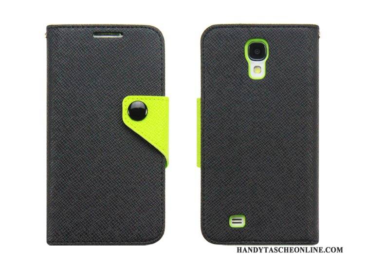 Hülle Samsung Galaxy S4 Lederhülle Grün, Case Samsung Galaxy S4 Halterung