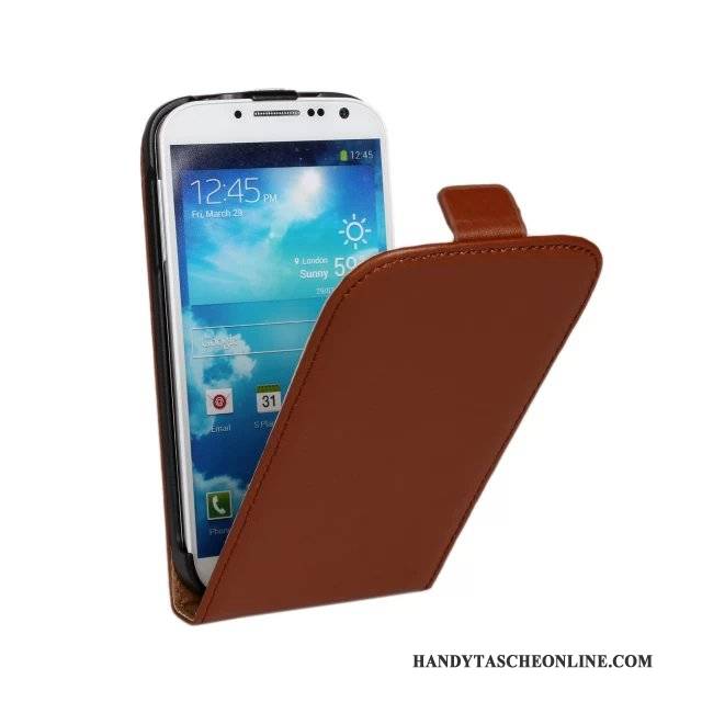 Hülle Samsung Galaxy S4 Lederhülle Handyhüllen Hellblau, Case Samsung Galaxy S4 Schutz