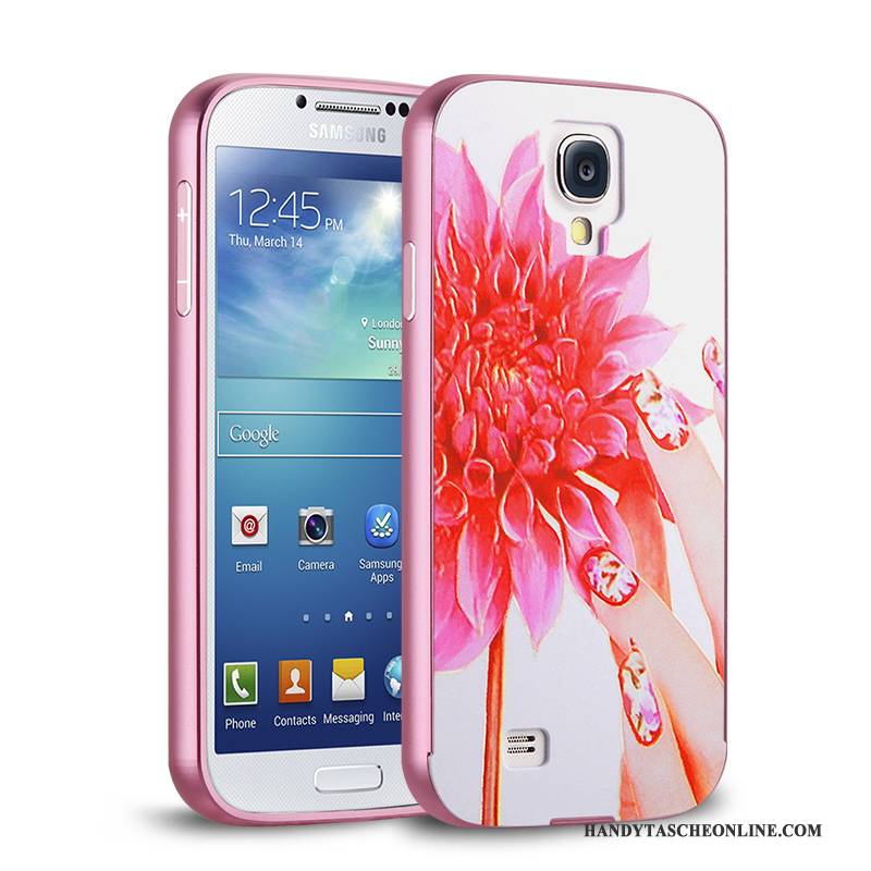 Hülle Samsung Galaxy S4 Metall Grenze Anti-sturz, Case Samsung Galaxy S4 Schutz Handyhüllen Rosa