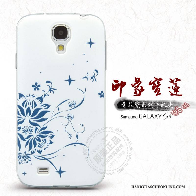 Hülle Samsung Galaxy S4 Schutz Blumen Neu, Case Samsung Galaxy S4 Handyhüllen Grün