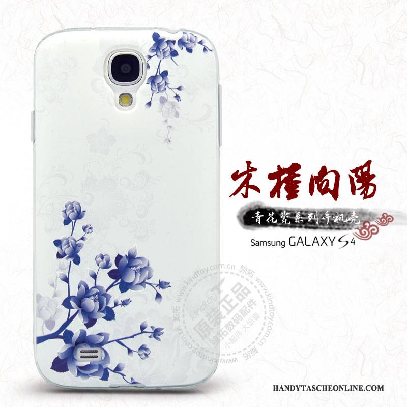 Hülle Samsung Galaxy S4 Schutz Blumen Neu, Case Samsung Galaxy S4 Handyhüllen Grün