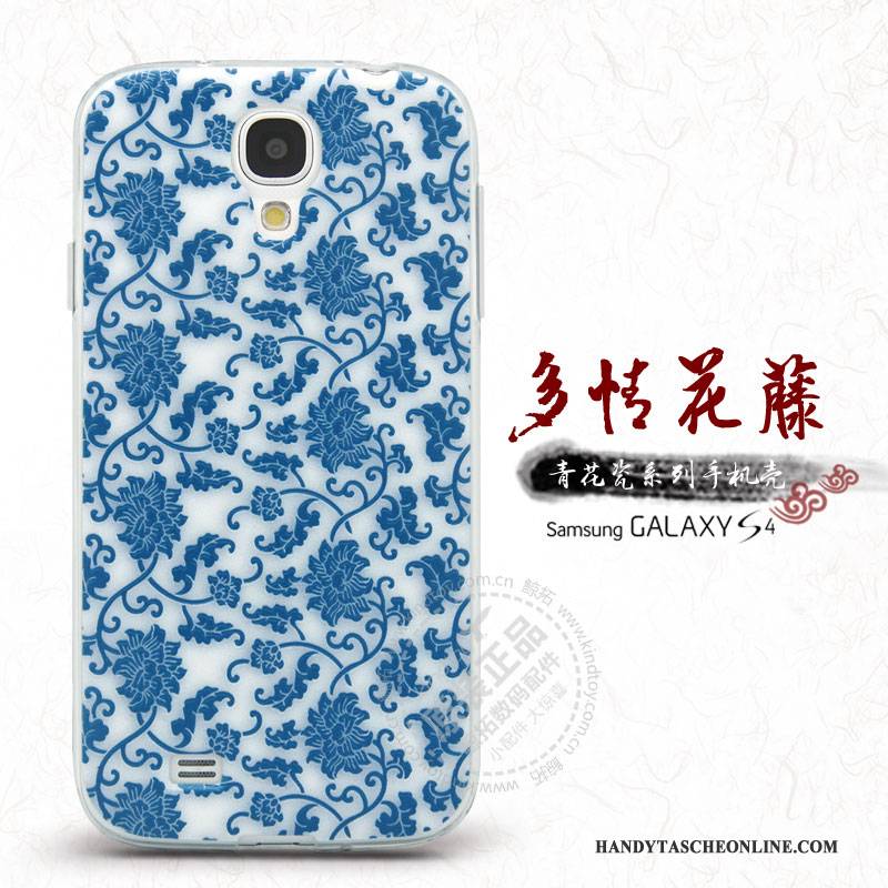 Hülle Samsung Galaxy S4 Schutz Blumen Neu, Case Samsung Galaxy S4 Handyhüllen Grün